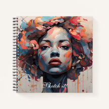 Muse in Linjer: Artistic Female Sketchbook