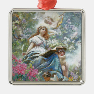 Muse of Poesie (av Konstantin Makovsky) Julgransprydnad Metall