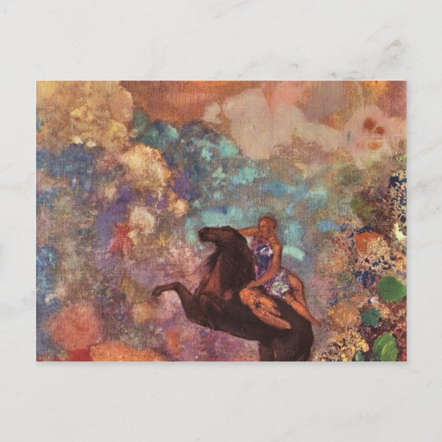 MUSE on Pegasu av Bertrand-Jean Redon Vykort (Framsida)