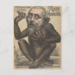 Musee Des Horreurs Creepy Fransk Vintage affisch Vykort
