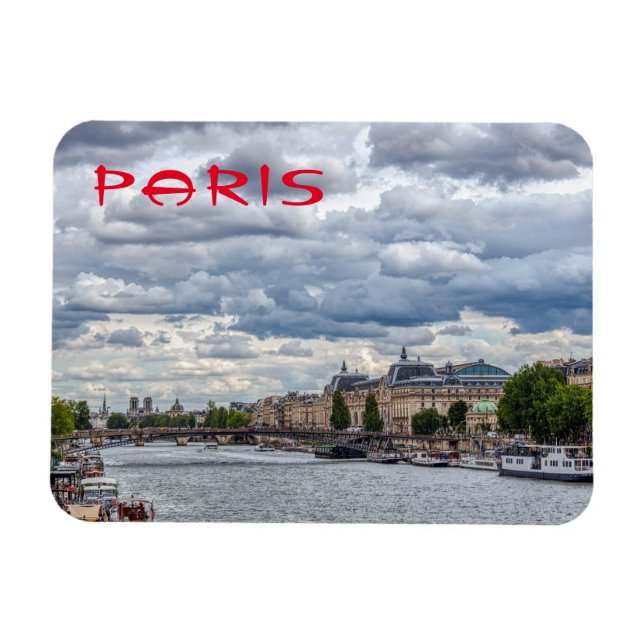 Musée d'Orsay and Seine River - Paris, Frankrike Magnet (Horisontell)