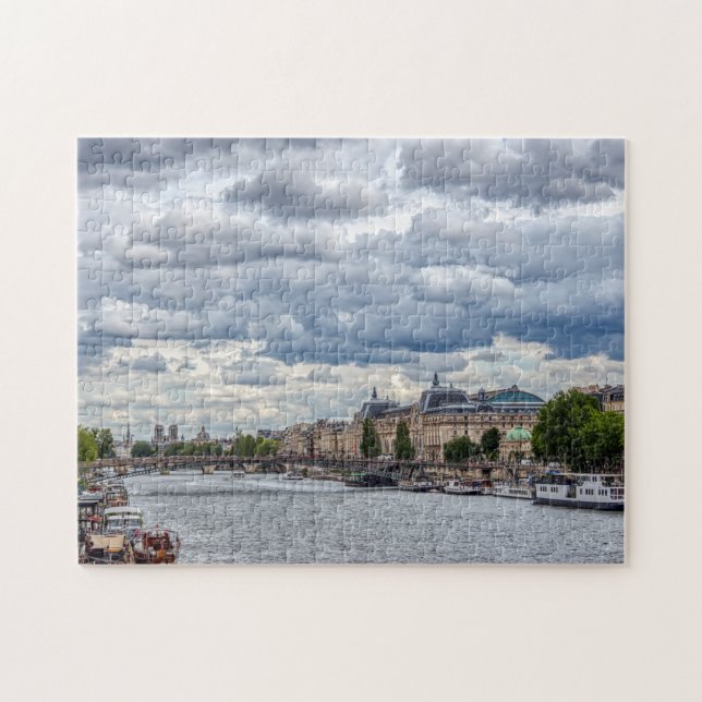 Musée d'Orsay and Seine River - Paris, Frankrike Pussel (Horisontell)