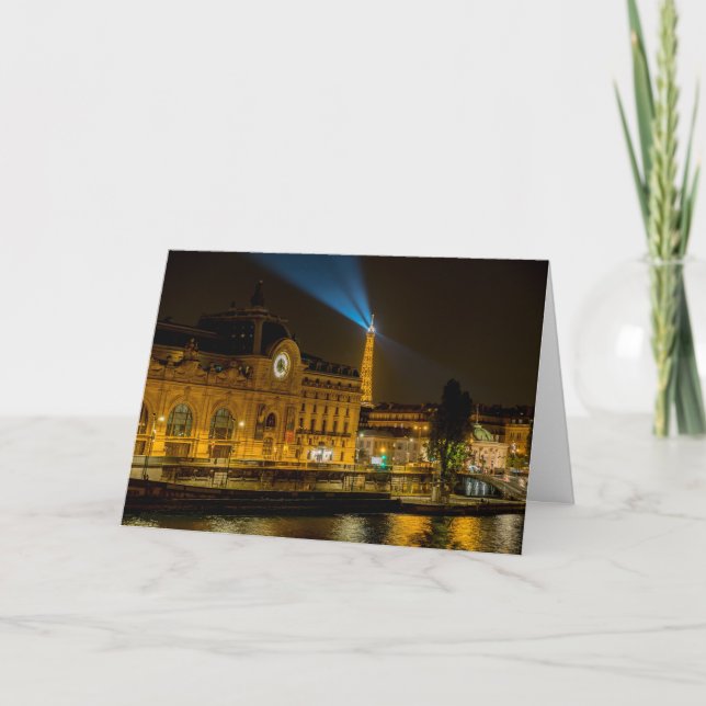 Musée d'Orsay i Paris nattetid Kort (Framsida)