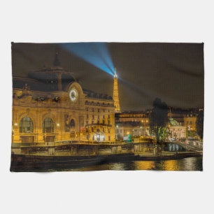 Musée d'Orsay i Paris på natten Kökshandduk