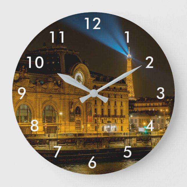 Musée d'Orsay i Paris på natten Stor Klocka (Framsida)