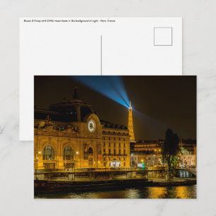 Musée d'Orsay i Paris på natten Vykort
