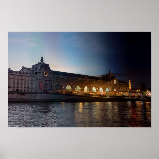 Musee d'Orsay to Night Transition - Paris Poster (Framsidan)