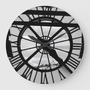 Musée som är d'Orsay med Sacré Coeur Stor Klocka