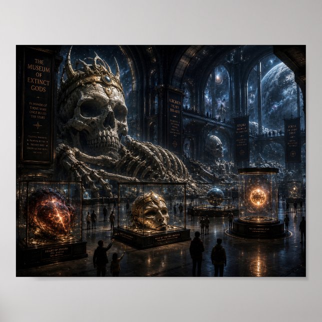 Museet för utdöda gudar poster (Framsidan)