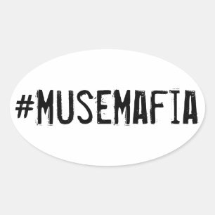#MuseMafia Sticker Ovalt Klistermärke