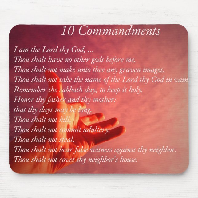 Musen för 10 Commandments vadderar Musmatta (Framsidan)