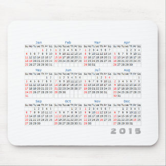 Musen för 2015 kalender vadderar enkel grått och musmatta