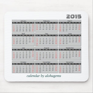 Musen för 2015 kalender vadderar enkla grått musmatta