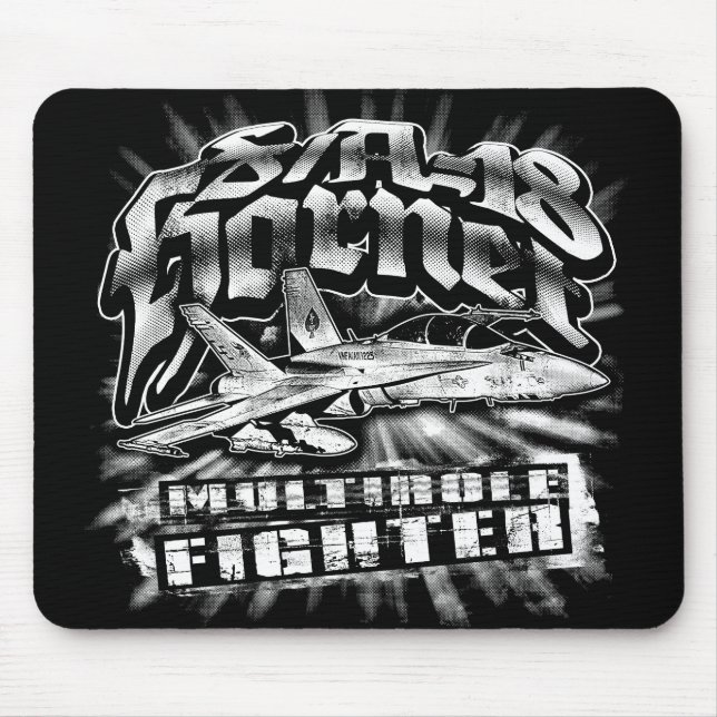 Musen för bålgetingen F/A-18 vadderar Mousepad Musmatta (Framsidan)