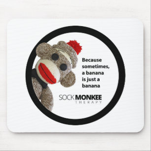 Musen för bananen för sockaMonkee terapi vaddera Musmatta