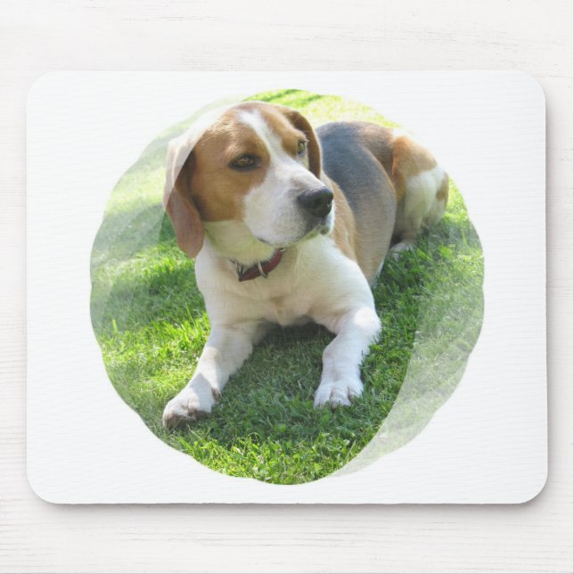 Musen för Beaglehundhunden vadderar Musmatta (Framsidan)