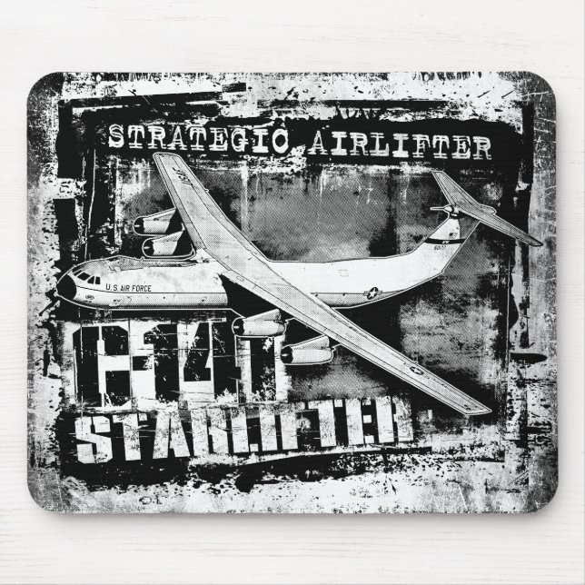 Musen för C-141 Starlifter vadderar Mousepad Musmatta (Framsidan)