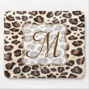 Musen för den djura monogramen för Cheetahfläcken Musmatta