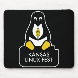 Musen för den Kansas Linuxfesten vadderar svart Musmatta