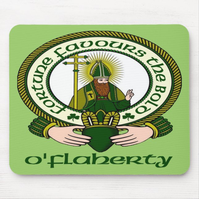 Musen för den O'Flaherty klanmottoen vadderar Musmatta (Framsidan)