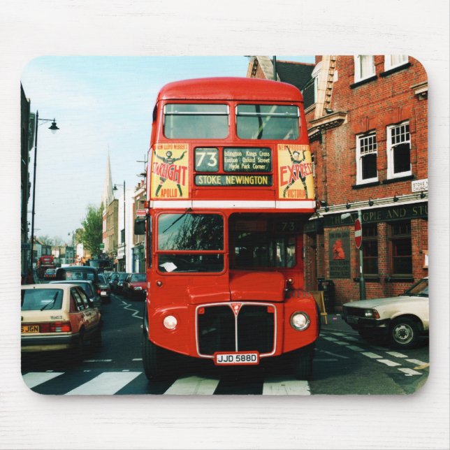 Musen för den souvenirLondon bussen vadderar Musmatta (Framsidan)
