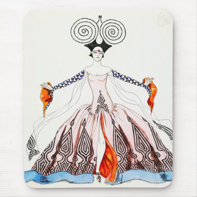 Musen för Georges Barbier art décomode vadderar Musmatta (Framsidan)