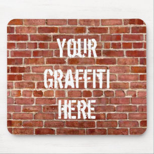 Musen för grafitti för tegelstenväggpersonligen musmatta