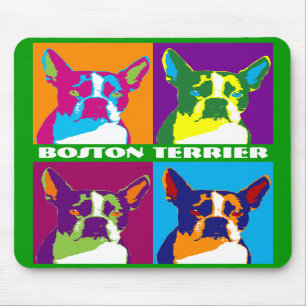 Musen för konst för den Boston Terrierpopet Musmatta