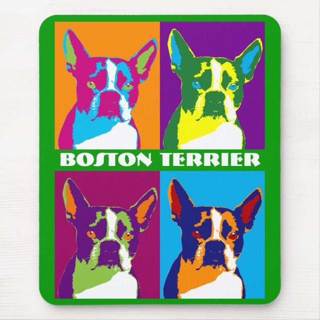 Musen för konst för den Boston Terrierpopet Musmatta (Framsidan)