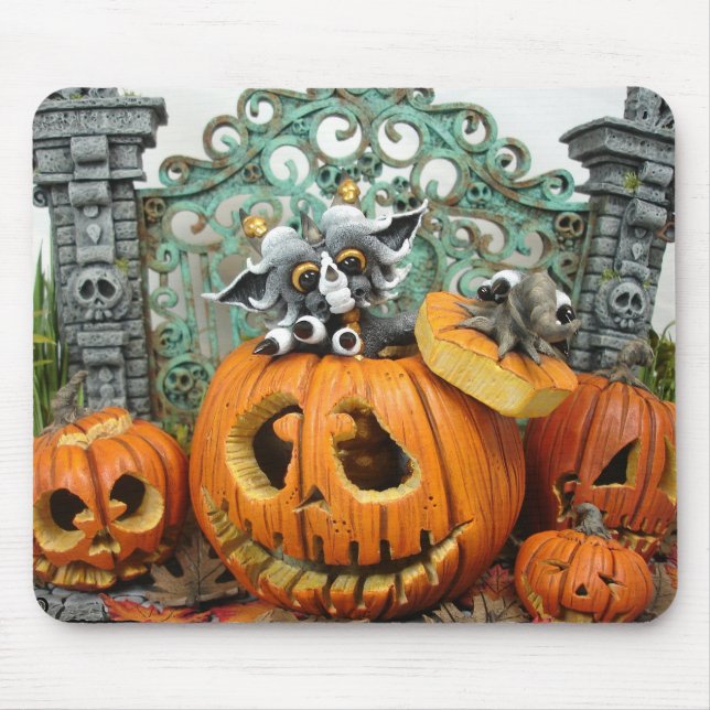 Musen för MD Halloween vadderar Musmatta (Framsidan)
