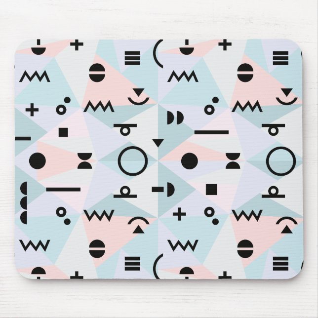 Musen för mönster för det triangelmemphis symbolet musmatta (Framsidan)