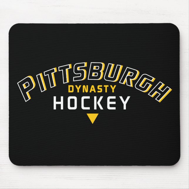 Musen för svarten för Pittsburgh dynastihockey Musmatta (Framsidan)