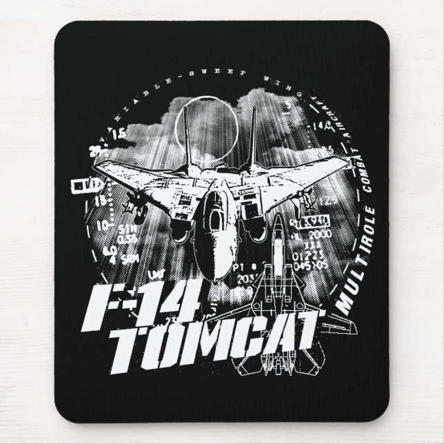Musen för tomcaten F-14 vadderar Mousepad Musmatta (Framsidan)