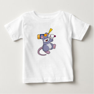 Musen i Cricket med Cricket fladdermus T Shirt