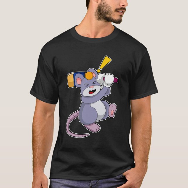 Musen i Cricket med Cricket fladdermus T Shirt (Framsida)