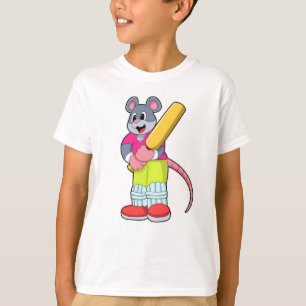 Musen i Cricket med Cricket fladdermus T Shirt