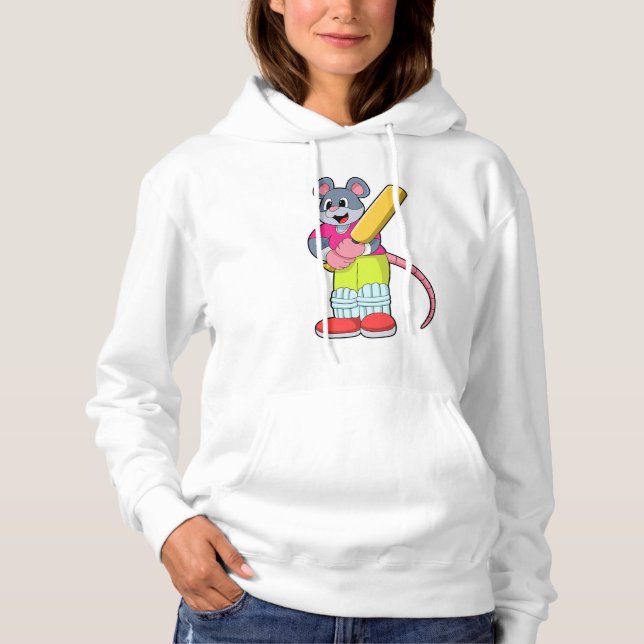 Musen i Cricket med Cricket fladdermus T Shirt (Framsida)