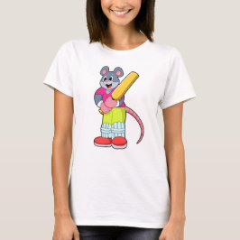 Musen i Cricket med Cricket fladdermus T Shirt