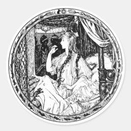Musen styr Ring från prinsessan Sticker Runt Klistermärke