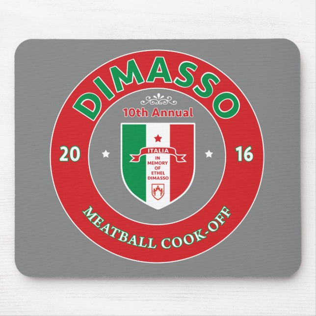 Musen vadderar grå färg musmatta (Framsidan)