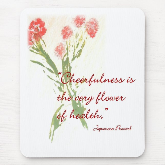 Musen vadderar med japansk Proverb Musmatta (Framsidan)