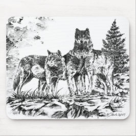 Musen vadderar - tre Wolfs illustrationen Musmatta