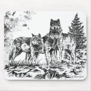 Musen vadderar - tre Wolfs illustrationen Musmatta