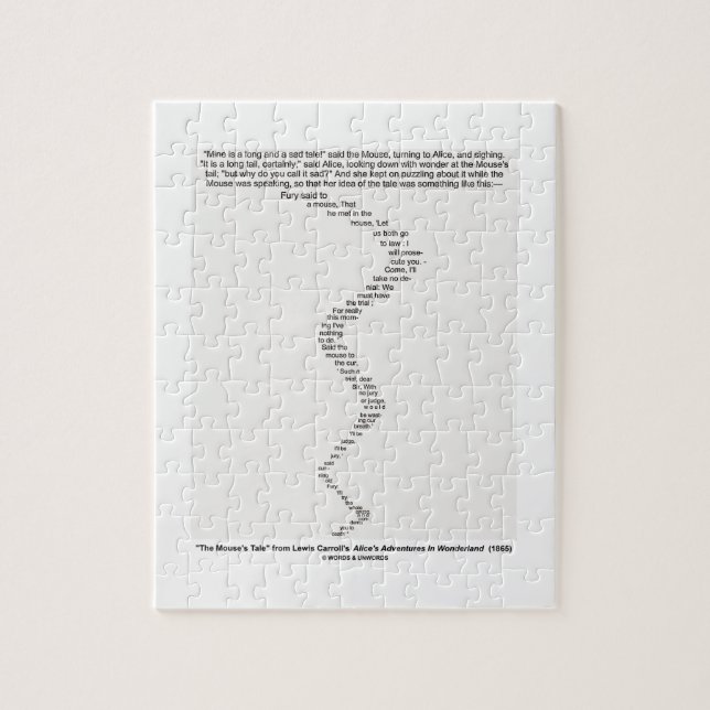 Musens saga vid den Lewis Carroll underland Pussel (Vertikal)