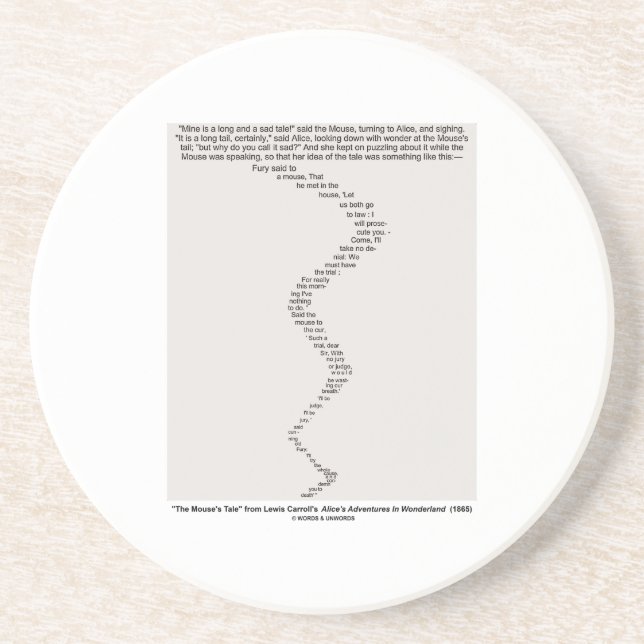 Musens saga vid den Lewis Carroll underland Underlägg Sandsten (Framsidan)