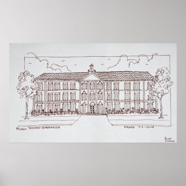 Museo Thyssen-Bornemisza | Madrid, Spanien Poster (Framsidan)