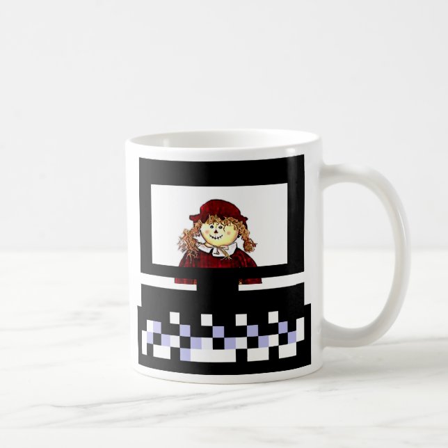 MUSEUM Artist Series Bilder Computer StrawGirl Kaffemugg (Höger)