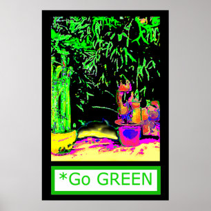 MUSEUM Artist Series Gibney Go GREEN Staghorn Poster