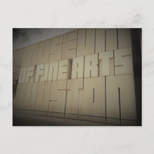 Museum för konstföremål Houston TX-resevykort Vykort (Framsida)