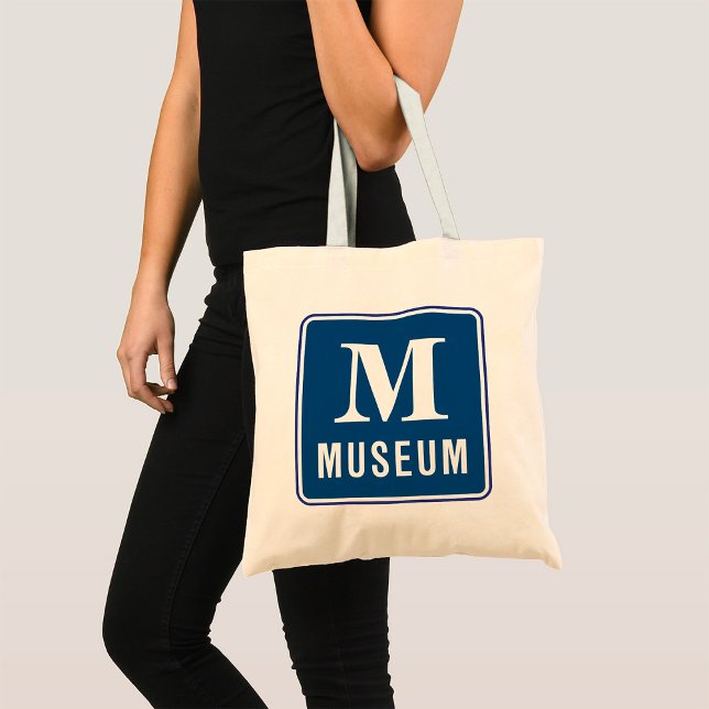 Museum Sign Tote Bag Tygkasse (Skapare uppladdad)